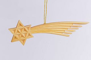 Komet aus Linde geschnitzt